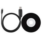 USB Programming Cable for Baofeng, Walkie Talkie Programming Cable with Driver CD fits for Baofeng BF-T1 BF-9100 Radios Walkie Talkie