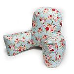 COOZLY Backrest Pillow|Reading Pillow|Bed Support Pillow With High Armrests |100% Cotton Removable Cover(Floral Punch), Multicolor