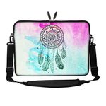 Meffort Inc 15 15.6 inch Neoprene Laptop Sleeve Bag Carrying Case with Hidden Handle and Adjustable Shoulder Strap - Dream Catcher