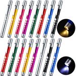 16 Pack Pen Light Nurse LED Penlight Pen Lights for Nurses Penlight Pupil Penlight with Pupil Gauge Reusable Penlight for Nurse Students Doctors Daily Use (Mixed Color)