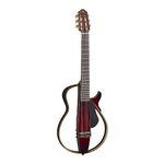 Yamaha SLG200N Nylon String Classical Silent Guitar with Hard Gig Bag, Crimson Red Burst