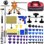 PDR TOOLS Dent Puller Kit, Best PDR Kit, 115 PCS Car Dent Removal Tool with Gold Dent Puller Lifter, Bridge Puller, T-Bar Puller for Repairing Big Dents, Small Dents, Dings and Hail Damage