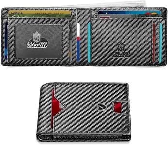 Zitahli Wallet for Men, Mens Wallet, Slim Leather Bifold, RFID Blocking 11 Card Holder Slots Gift Box, carbon black, Slim, Classic
