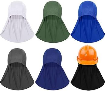 Helmet Liner with Neck Mask, Cooling Skull Cap Sweat Wicking Cap with Tail Sun Cycling Running Neck Protection Hat, Cool Colors, One Size