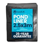 Swell 3m x 2.5m Pond Liner | 25 Year Guarantee | HDPE | UV Resistant | Garden Fish Ponds