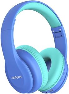 JoySpark Kids Bluetooth Headphones, Lightweight Kids Wireless Headphones for Kids, 85/94dB Volume Limited, 60 Hours Playtime, Bluetooth 5.3, Over-Ear Toddler Headphones with Built-in Mic-Blue