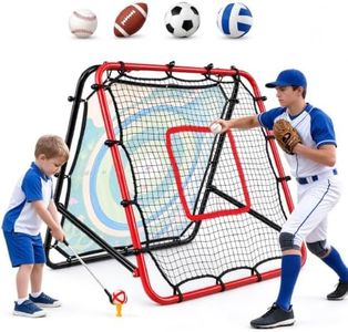 Baseball Rebounder Net 3x3 FT Multifunctional, 4 Adjustable Bounce Back Net