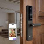 Urban Company Native Smart Door Lock Pro with Camera | 6-Way Unlock—Fingerprint, BellLink, UC App (WiFi), PIN, RFID, Key | 3-Year Warranty | Free UC Installation | 100% Data Security | Space Grey