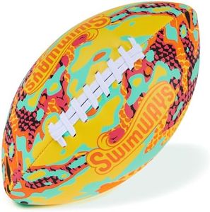 Swimways Hydro Waterproof Football, Outdoor Games for Adults and Kids, Swimming Pool Accessories and Pool Party Games,9.25 Inches, Orange