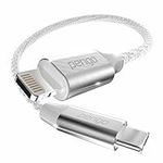 pengo Short USB-C to Lightning Cable 0.2m /8in,Apple MFI Certified Lightning Cable Double-Braided Nylon, Type-C PD Fast Charging Lightning Cable Compatible with iPhone 14/13/12/11/X/8 Airpods