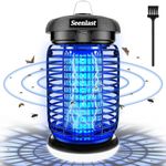 Bug Zapper, 4200V Insect Pest Fly Killer, Electric Mosquito Zapper for Indoor and Outdoor 15W, Waterproof Mosquito Killer for Flying Insect Control Lamp, Outdoor & Indoor Mosquito Killer Lamp