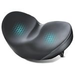 YLG Oversized Noseless Bike Seat for Men Women Comfort - Extra Large Noseless Padding Bicycle seat Suitable for City, Electric Bikes, Wide Bike Saddle Cushion (Noseless XXL)