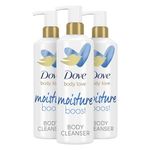 Dove Body Love Moisture Boost with hyaluronic acid serum and moringa oil Body Cleanser skin care for dry skin (Pack of 3) 517 ml