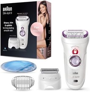 Braun Silk-épil 9 9-710 Women's Epilator/Hair Remover for Long-Lasting Hair Removal with Shaving and Trimmer Attachment White/Purple