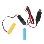 BAIRU 2pcs AA Batteries Eliminator,USB to 3V AA Battery Cable with Switch, for Toothbrush Lamp Toy AA Dummy Battery Adapter