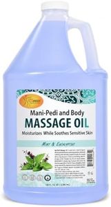 SPA REDI - Massage Oil, Mint Eucalyptus, 128 Oz - Professional Pedicure, Manicure, Body Massage Therapy, Made with Almond Oil, Cotton Seed Oil, Sunflower Oil, Avocado Oil, Essential Oils, Vitamin E