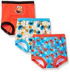 Sesame Street Unisex Toddler Potty Training Pants with Elmo, Cookie Monster and Big Bird with Stickers & Success Chart, 3-Pack Training Pant_a, 18 Months