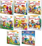 Set of 8 Story Books Level-2 (Cubby Transforms Herself, Daisy Ruins her Birthday, Dusty and Bruno the Bully, Gracie Saves the Park, Klepty the ... About Cleanliness, The disobedient Lamb)