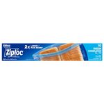 Ziploc Extra Large Food Storage Freezer Bags with Double Zipper Seal and Easy Open Tabs, 10 Count