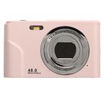 Digital Camera, 48MP 16X Digital Zoom Camera with 2.4 Inch Screen, Auto Focus, Mini Compact Pocket Camera for Boys Girls Teens Students Seniors (Fairy Pink)