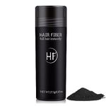 Hair Fibres Black丨Hair Building Fibres丨Professional Quality Hair Fibers Powder for Thinning Hair Thickener丨Natural Hair Fiber Instantly Conceals Hair Loss for Bald Spots & Thinning Hair(Black)