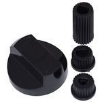 Yourspares Fits Hotpoint, Howdens, Hygena, Indesit, Lamona and LG Universal Cooker/Oven/Grill Control Knob And Adaptors Black