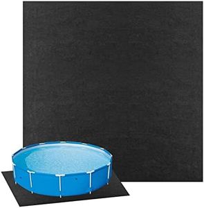 PW TOOLS Alfombrilla para Hidromasaje, Almohadilla Redonda para Revestimiento Piscina 13 Pies para Piscinas sobre El Suelo, Alfombrilla Fieltro Absorbente Agua