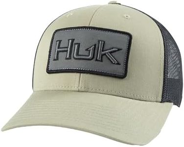 HUK Men's Trucker, Anti-Glare Snapback Fishing Hat, Bold Patch - Overland Trek, One Size