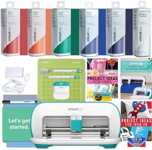 Cricut Joy Craft Cutting Machine with Rainbow Smart Vinyl Beginner Bundle - Portable Bluetooth Compatible Die-Cutting Machine Kit for Customized Cards, Small Decor Projects and Decals