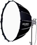 FEELWORLD FSP90 Portable Deep Parabolic Softbox, 90cm 35.4 Inch for FEELWORLD FL125D FL125B FL225D FL225B and Other Bowens Mount Video Studio Light, for Live Streaming, Videography, Photography