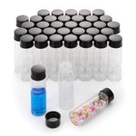 36Pcs 15ml(1/2oz) Small Glass Vials with Lids and Scale Lab Sample Vials Empty Refillable Perfume Travel Mini Glass Graduated Measuring Bottles with Screw Caps for Essential Oils