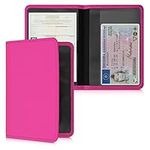 kwmobile Registration and Insurance Holder - Car Document Holder for Vehicle Documents and Cards - Neoprene - Dark Pink