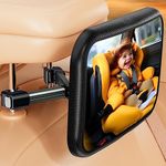 TAZENI Baby Car Mirror for Baby Hook Clip Design Safety Baby Mirror for Car Seat Rear Facing Infant Easy Install with Wide Crystal Clear View Shatterproof Crash Test & Safety Certified