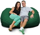 ULTIMATE SACK Lounger Bean Bag Chair, Oversize Bean Bag Chair for Adults, Comfy Chair Bean Bag Couch Lounge Sofa Loveseat Furniture | Hunter Green Suede