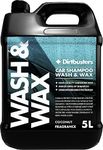 Dirtbusters Car Shampoo & Wax, Deep Cleaning Wash With A Carnauba Waxed Glossy Shine Finish, To Clean & Detail All Vehicle Exteriors, PH Neutral Coconut Fragrance (5L)