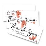 TATUNER SAVITA 100 Pieces Thank You for Supporting My Small Business Cards, Small Thank You Cards for Online, Retail Shop, Gift Shop Package Inserts (9 x 5 cm)