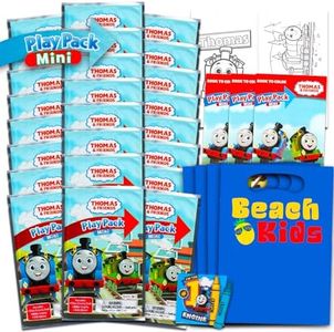 Thomas and Friends Mini Party Favors Set for Kids - Bundle with 24 Mini Thomas and Friends Grab n Go Play Packs with Coloring Pages, Stickers, More (Thomas and Friends Birthday Party Supplies)