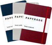 PAPERAGE Lined Journal Notebooks, 3