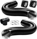 MaxEarn 9Pcs T-Car Heating Pipe Duct Set, 75mm Parking Air Diesel Heater Auxiliary Accessories with Exhaust Hose, Warm Air Outlet Vent, T-Pipe, Hose Clips, for Webasto Eberspacher Propex