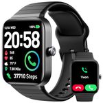 Smart Watch for Men Women Answer/Make Call, 1.8" HD Alexa Built-in Smartwatch with Heart Rate/SpO2/Sleep Monitor, 100+Sports, IP68 Step Counter Fitness Tracker for iPhone/Samsung/Android (Black)