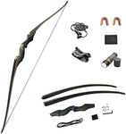 SHARROW 60 inch Archery Takedown Longbow Hunting Recurve Bow Traditional Handmade Wooden Riser Adult Long Bow 25-60lbs RH/LH Avaliable (60lbs, Right Hand)