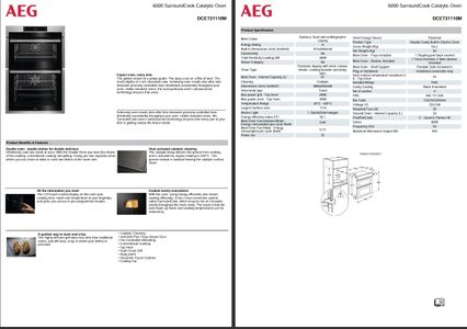 AEG 6000 Double Oven – Stainless Steel Electric Built-In