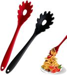 Silicone Pasta Fork, 2Pcs Spaghetti Spoon Pasta Fork High Heat Resistant 480°F Hygienic Spaghetti Server Food Grade Pasta Spoon BPA Free Noodle Spoon