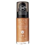 Revlon ColorStay Longwear Liquid Foundation|Face Makeup for Combination & Oily Skin|SPF 15 Waterproof Longlasting 24 HRS Medium-Full Coverage with Matte Finish, Toast (370)