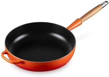 Le Creuset Signature Cast Iron Saute Pan With Wooden Handle 28cm Volcanic, 20259280900422