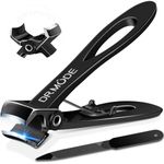 DRMODE Nail Clippers for Men Thick Nails - 16mm Wide Jaw Opening Large Toe Nail Clippers Heave Duty Sharp Toenail Clippers for Seniors for Thick Fingernails and Toenails Long Handle with Nail File