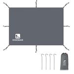 HIKEMAN Outdoor Waterproof Multi-Purpose Camping Tent Tarp Ground Covering Groundsheet Mat Tent & Awning Carpet Multiple Size For Camping Hiking Picnic(PU3000mm,180 * 210cm)