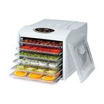 electriQ Digital Food Dehydrator with 6 Shelves, 48 Hour Timer, 35-75C Temperature Setting, 500W, BPA Free for Fruit/Veg/Meat/Herbs/Seeds