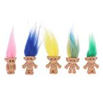 Pinakine® Dollhouse Miniature 5 Pieces Retro Troll Doll Leprocauns Figures Toy Cake Toppers Kids Children School Project | Modern (1975Now) | Dolls & Bears