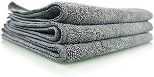 Chemical Guys MIC35203 Workhorse Professional Grade Microfiber Towel, Gray (Safe for Car Wash, Home Cleaning & Pet Drying Cloths) 16" x 16", Pack of 3